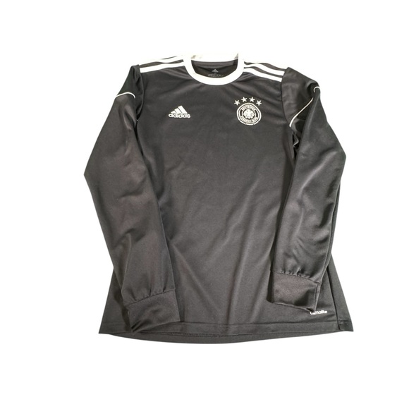 Adidas Germany Soccer Jersey Black Long Sleeve Climalite Size S Goalkeeper - Picture 1 of 10